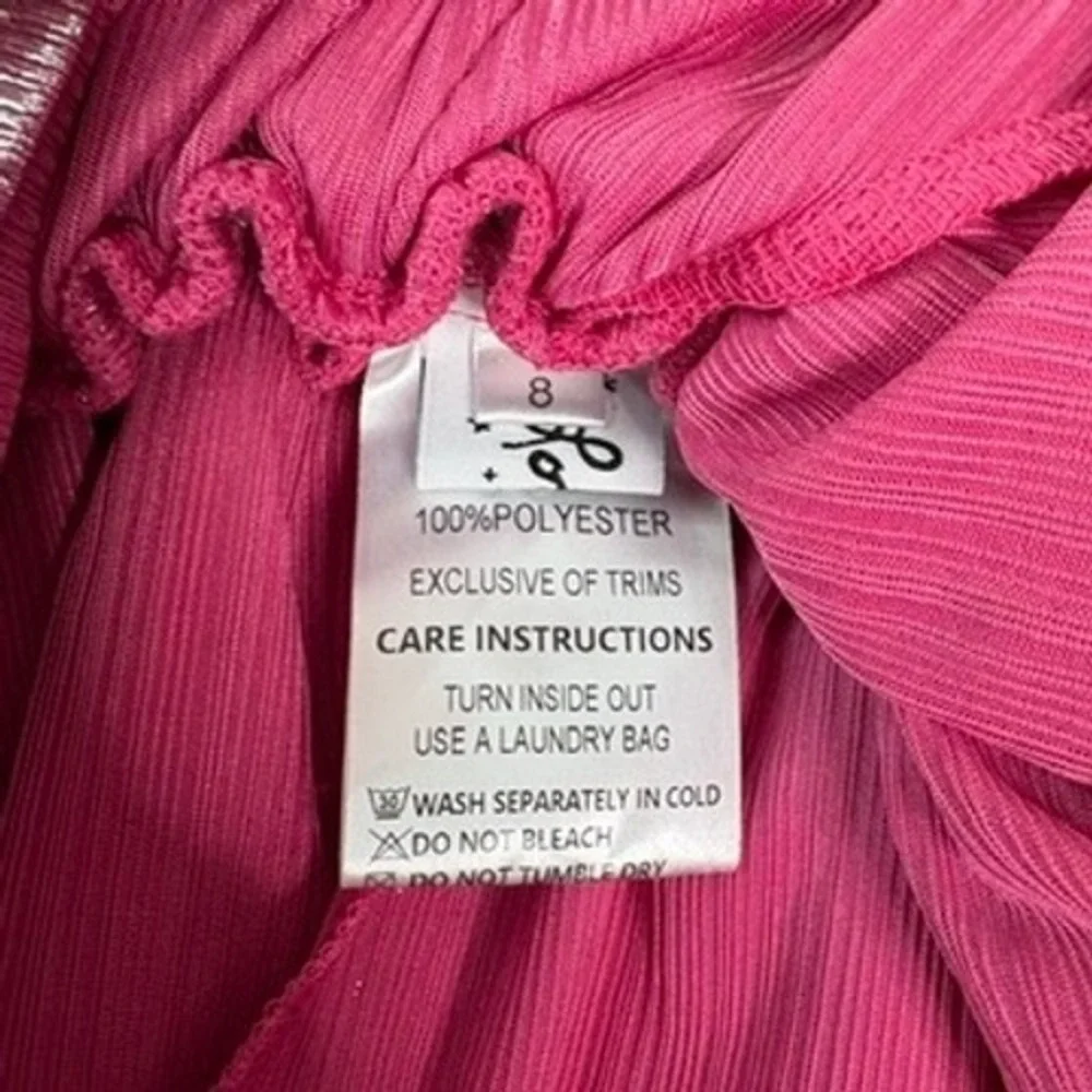 LOLA AND THE BOYS Metallic Skirt Skort Girls Size 8 Pink Dance Party Birthday